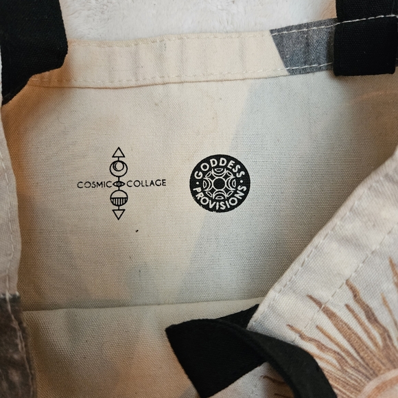 Goddess Provisions Free People Boho Printed Witch Sun Moon Magic Tote Bag - Picture 3 of 3
